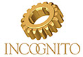 Incognito manufacturing logo showing a golden gear which symbolizes expertise in website design for manufacturing clients.